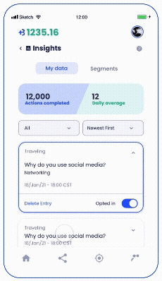 BigToken animation — wallet and data delete