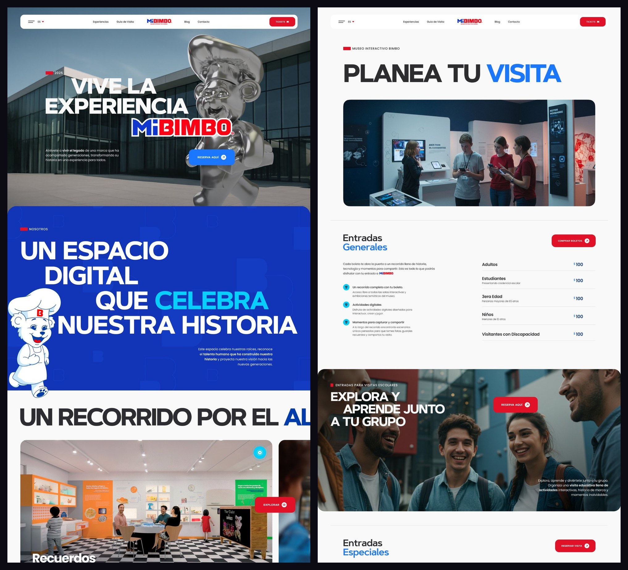 MiBIMBO website — Home and Guía de Visita
