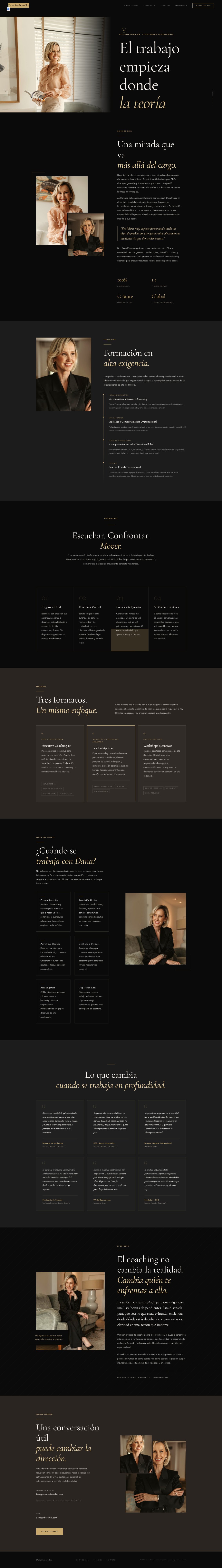 Dana Bezborodko — full website scroll, single-page editorial experience