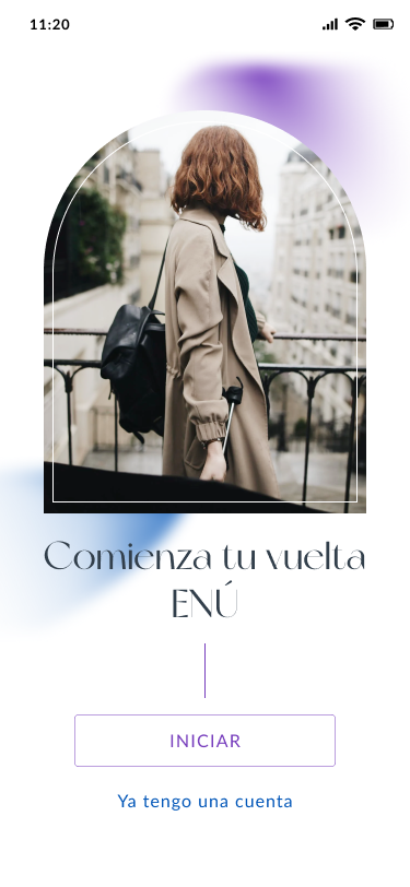 ENÚ onboarding screen 1 — Comienza tu vuelta ENÚ
