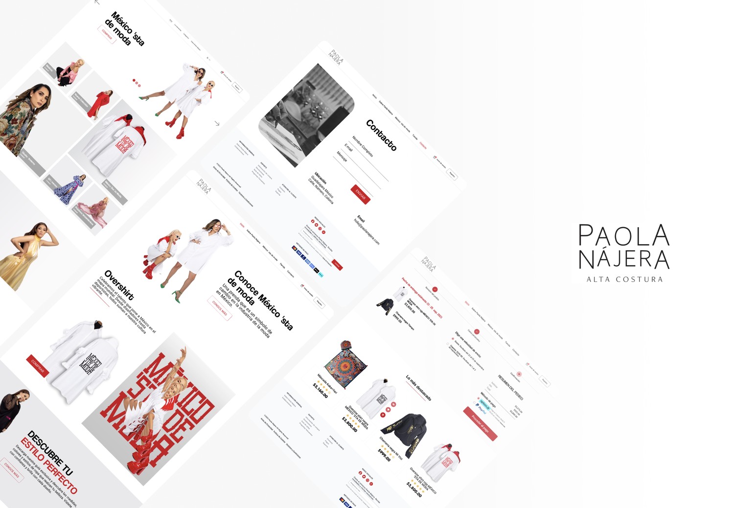 Paola Nájera — full website overview with all pages