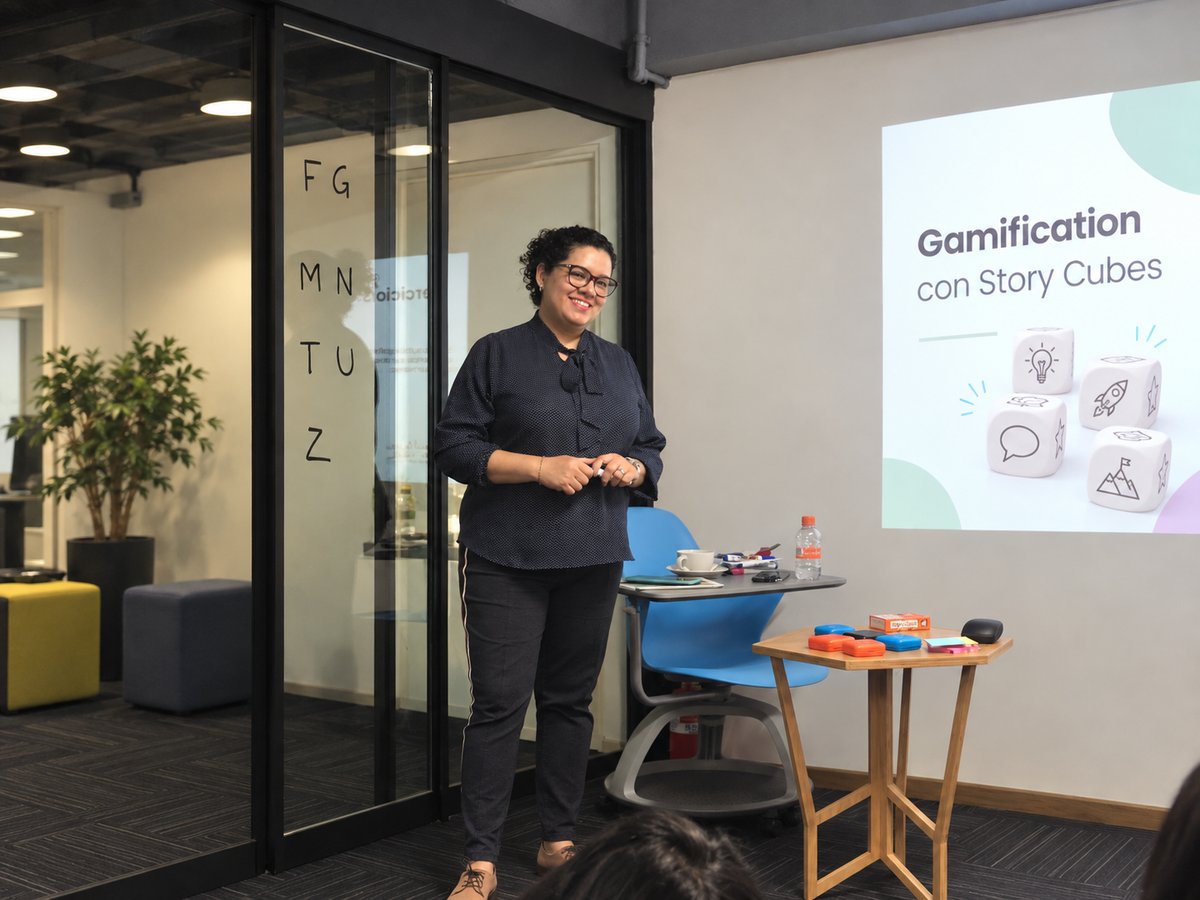 Nadia teaching a workshop