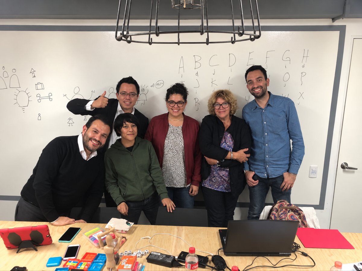 Nadia with a workshop group